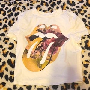 X-small the rolling stones crop top